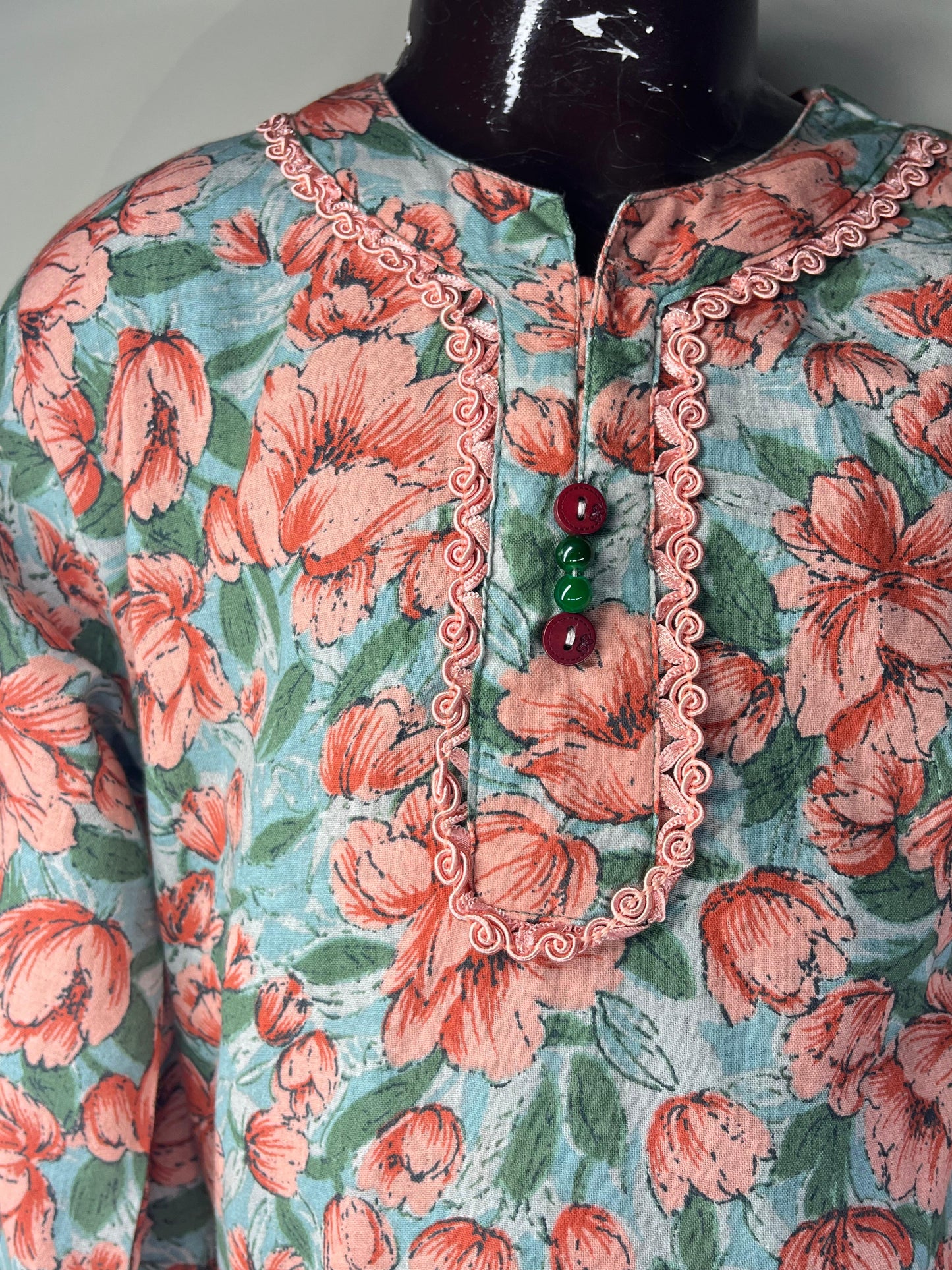 Girls 2 Pec Floral Suit