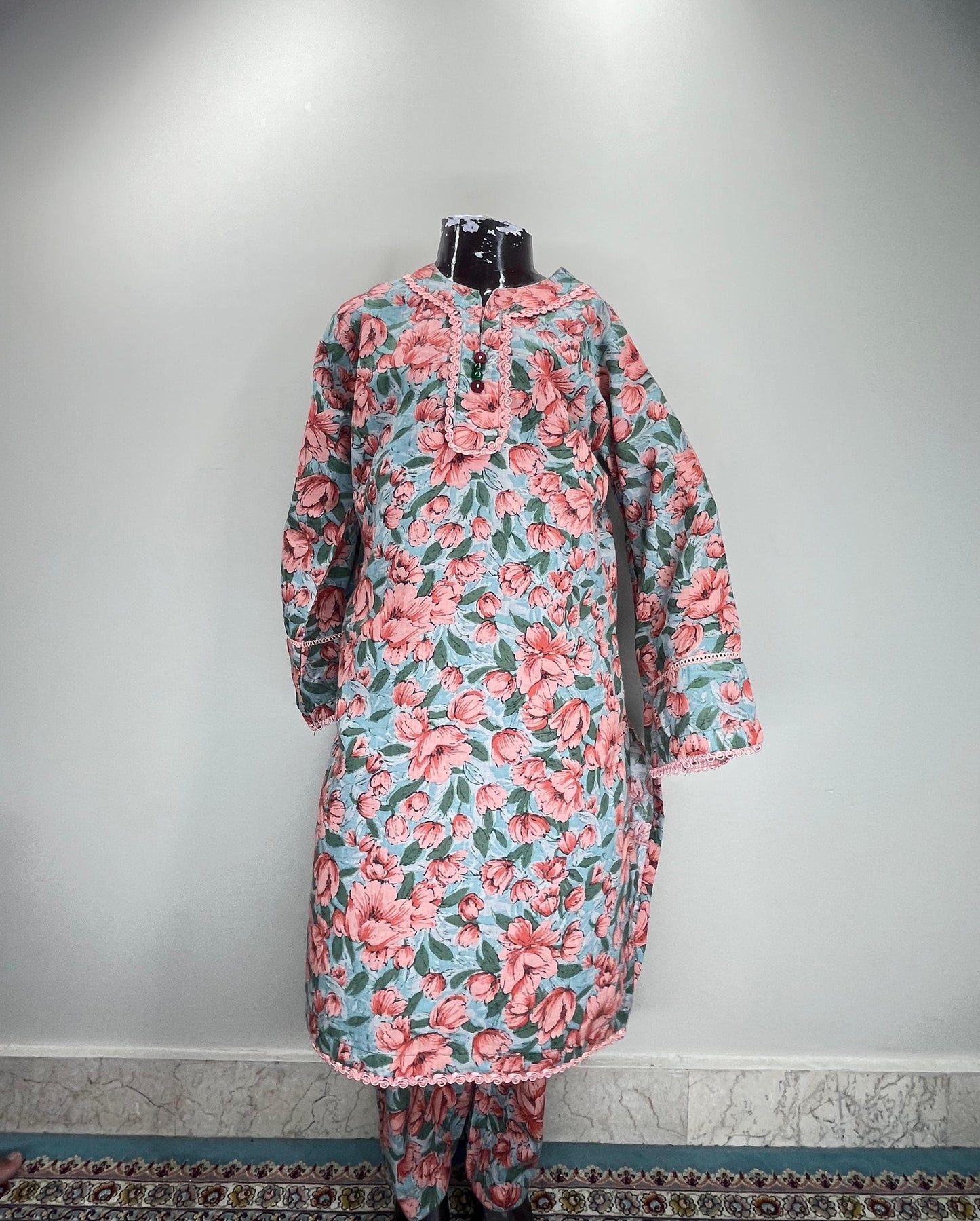 Girls 2 Pec Floral Suit